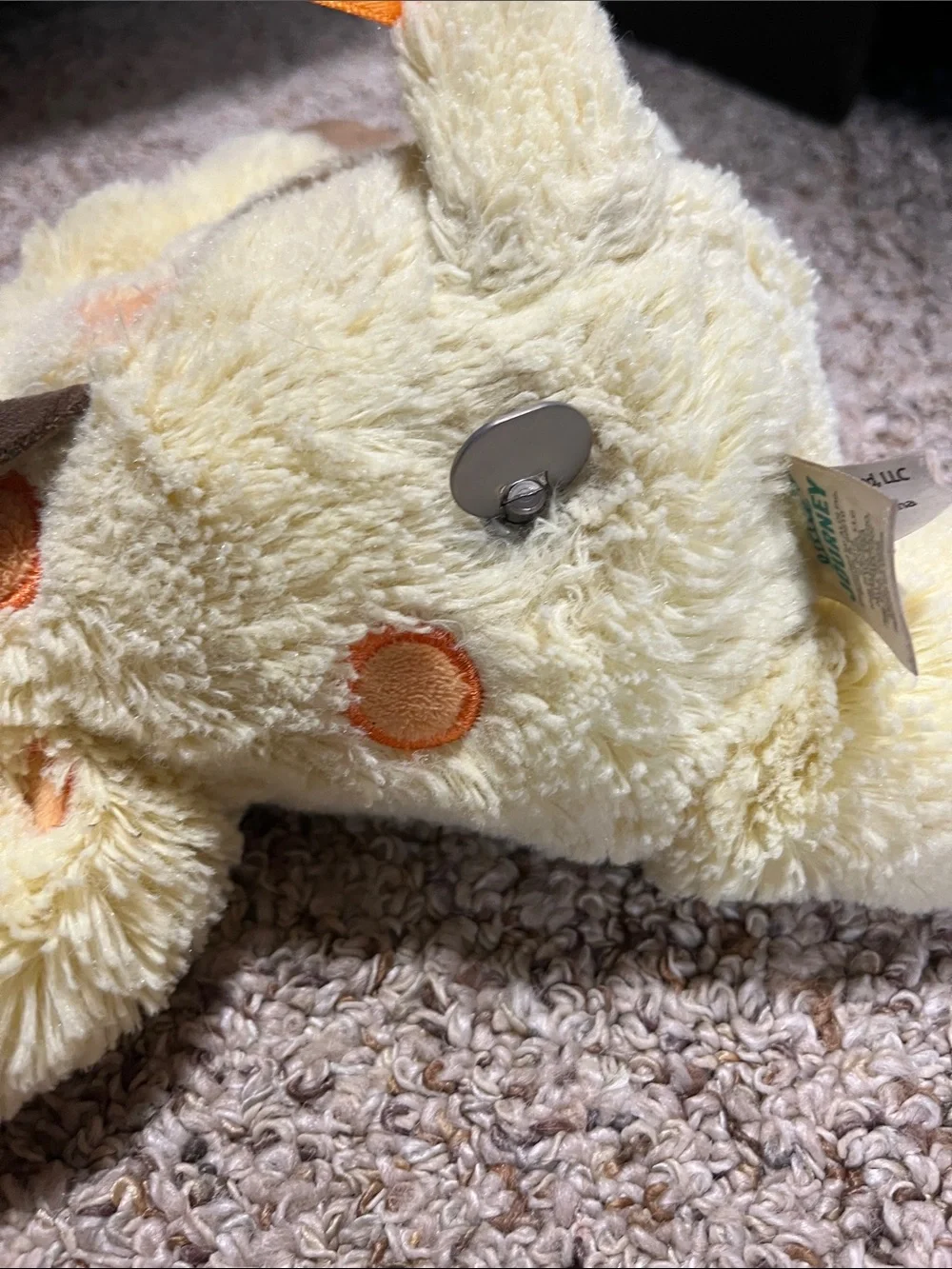 Little journey Yellow and Brown Giraffe Stuffed Animal with Orange Accents